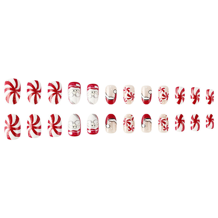 Holiday-Themed Press-On Nail Art Set Stornfield