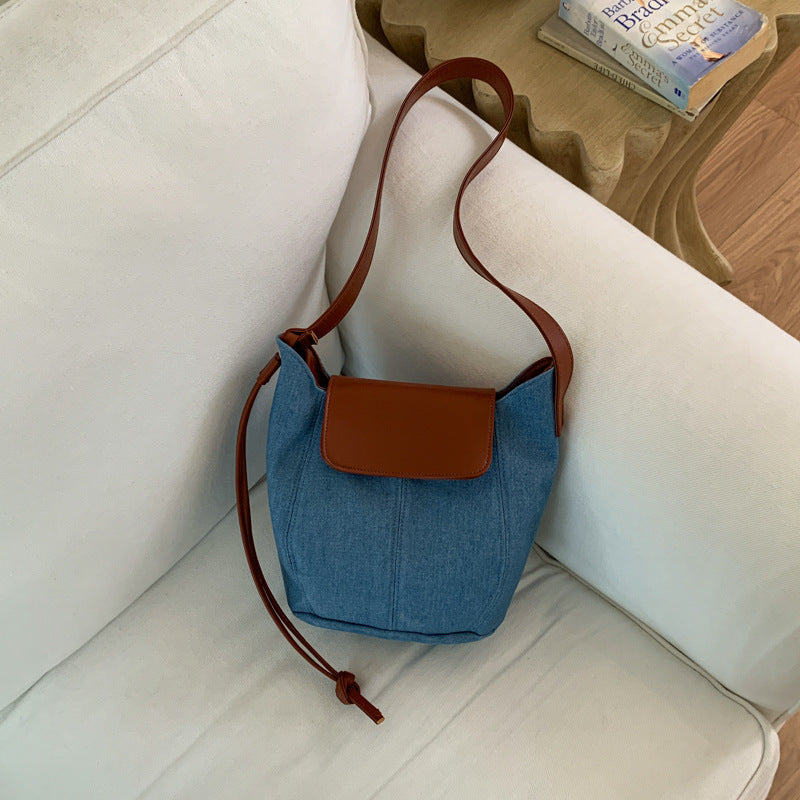 Denim Bucket Bag
