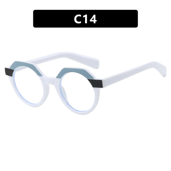 Ladies extravagant round sunglasses with colored accented frame Stornfield