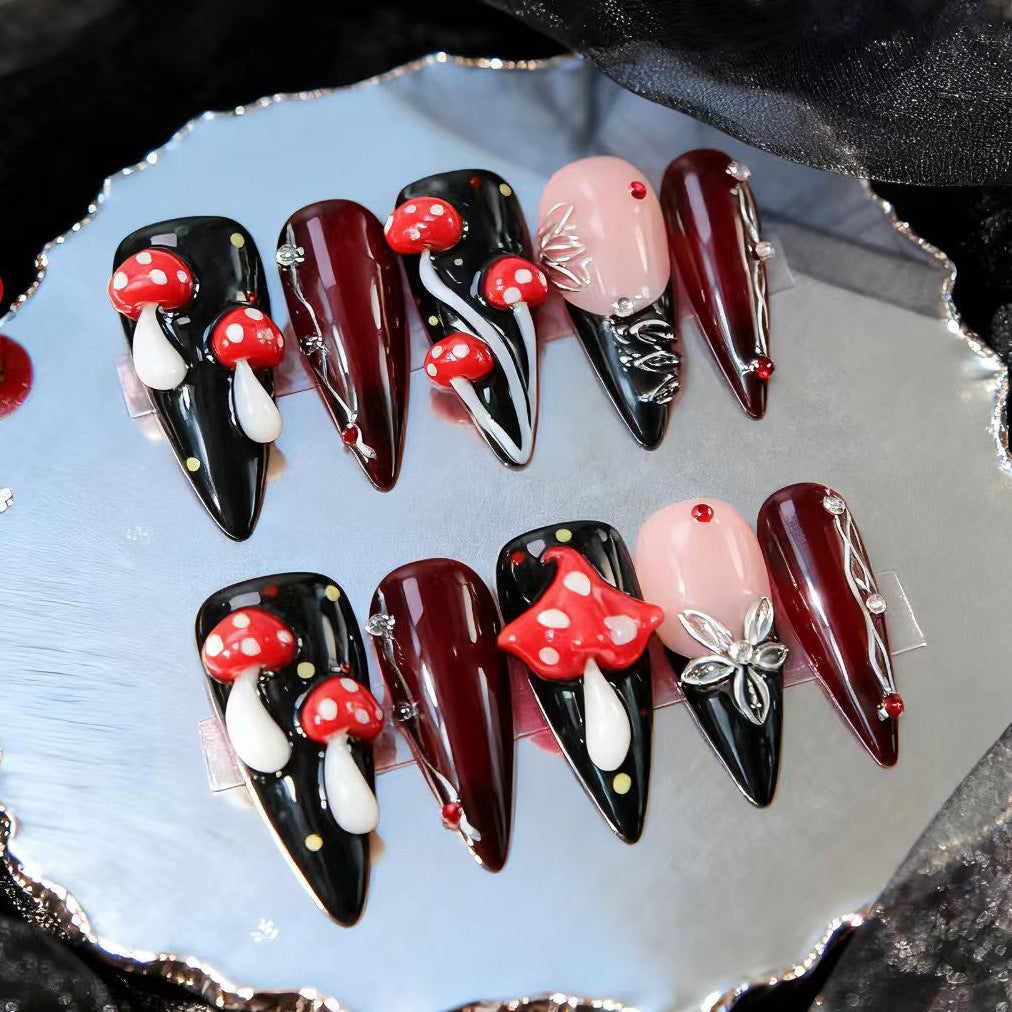 Artistic Sharp Stiletto Press-On Nail Art Set Stornfield