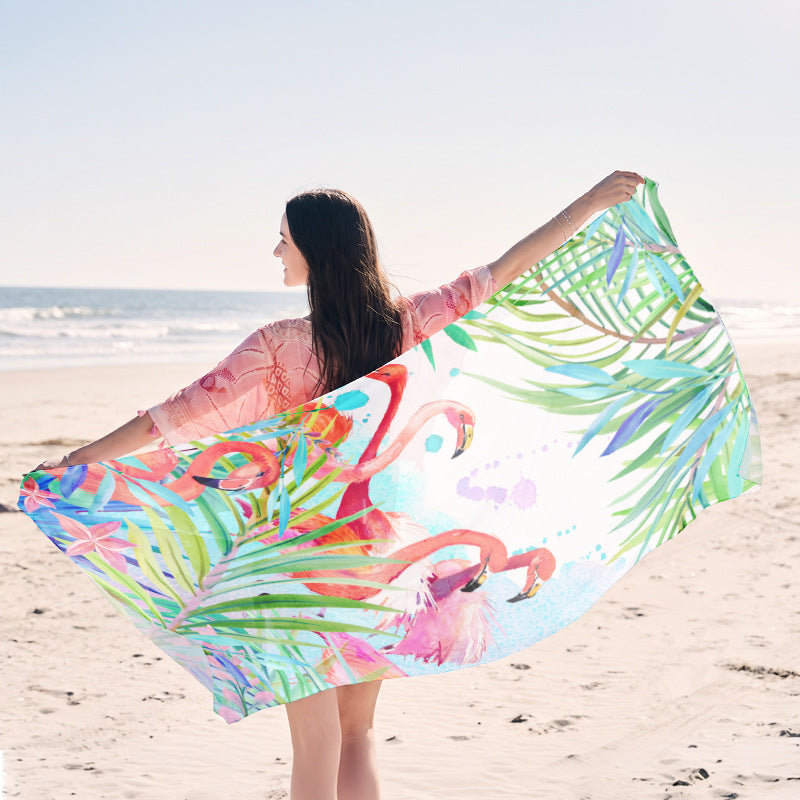 Beach towel with elegant jellyfish pattern Stornfield