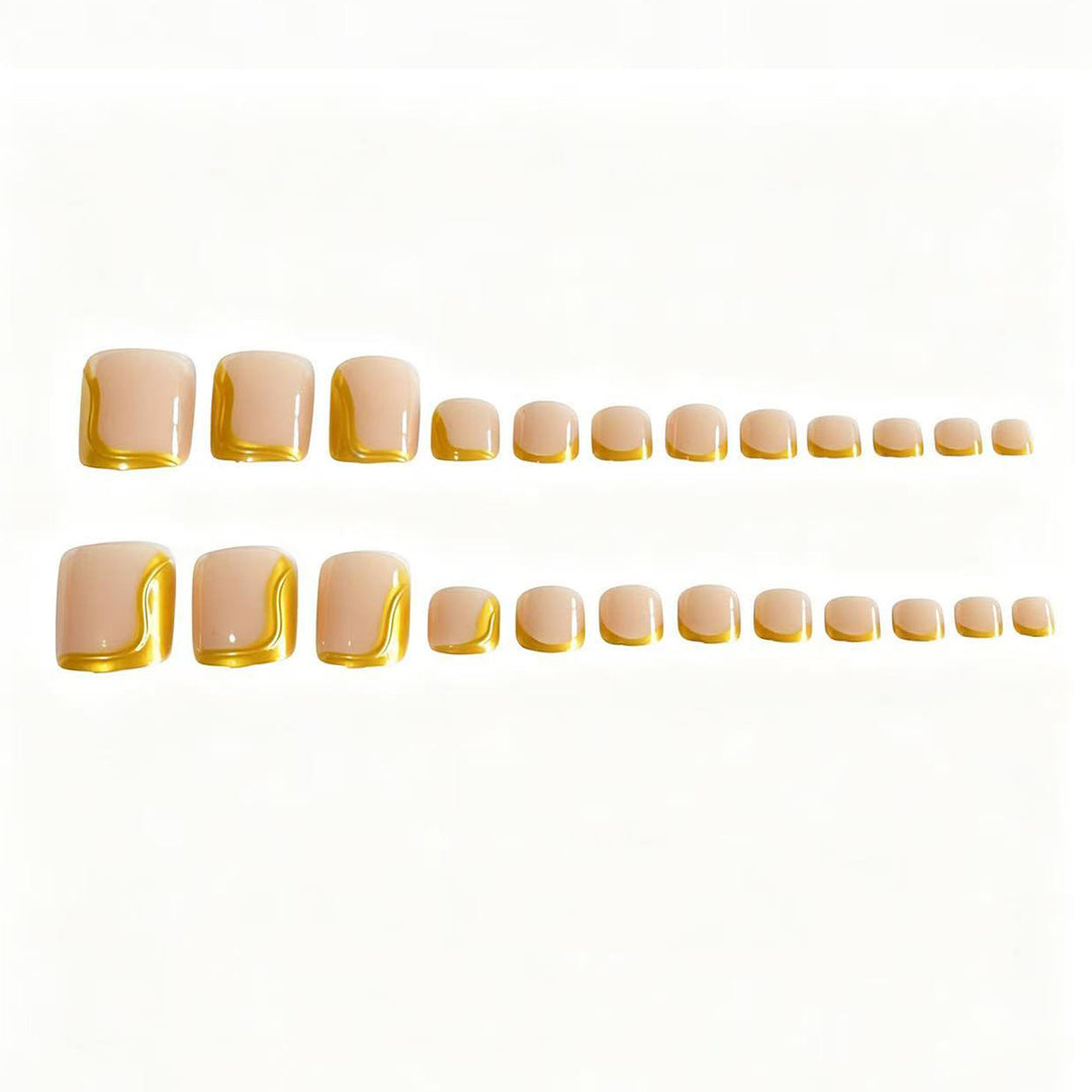 Gold Accent Artistic Nail Tips Stornfield