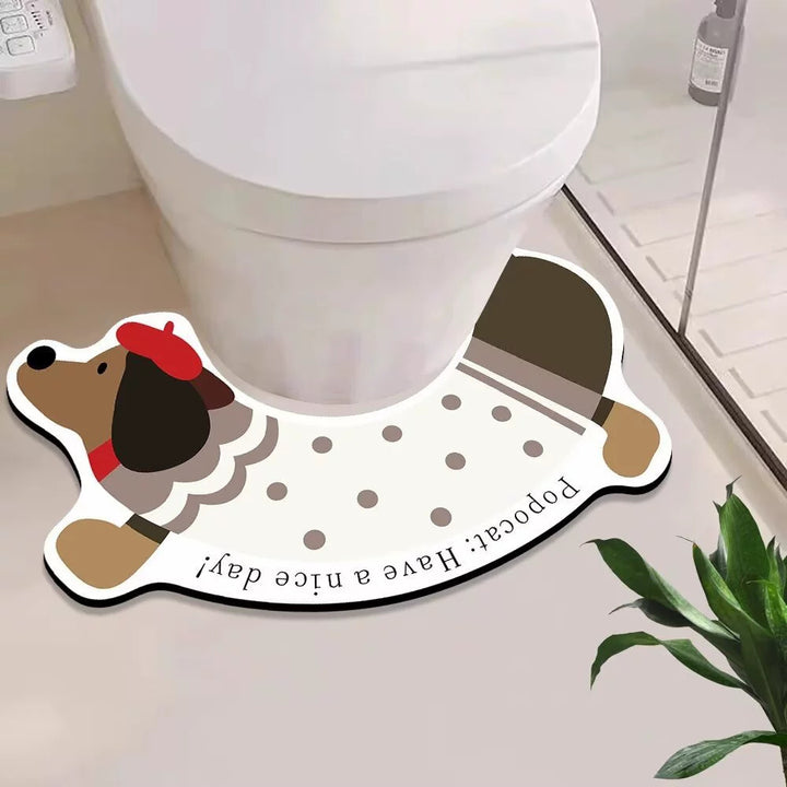 Cute Dog-Themed Bath Mat