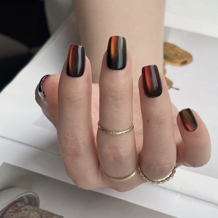 Artistic Gradient Press-On Nail Set Stornfield