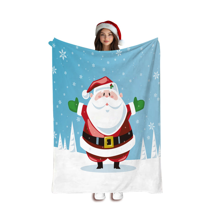 Artistic Wolf-Themed Fleece Blanket