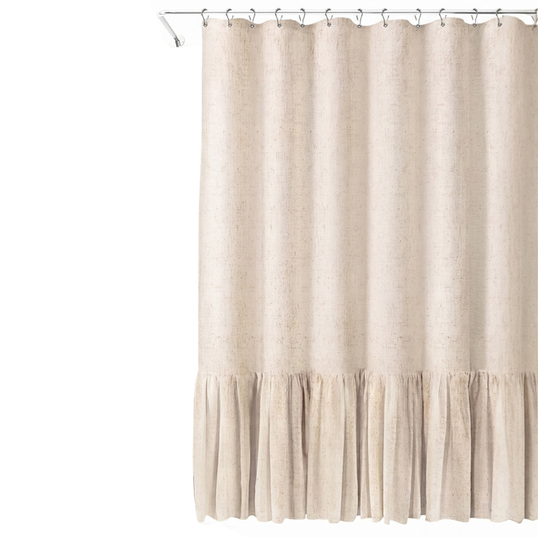 Ruffled Textured Shower Curtain Stornfield