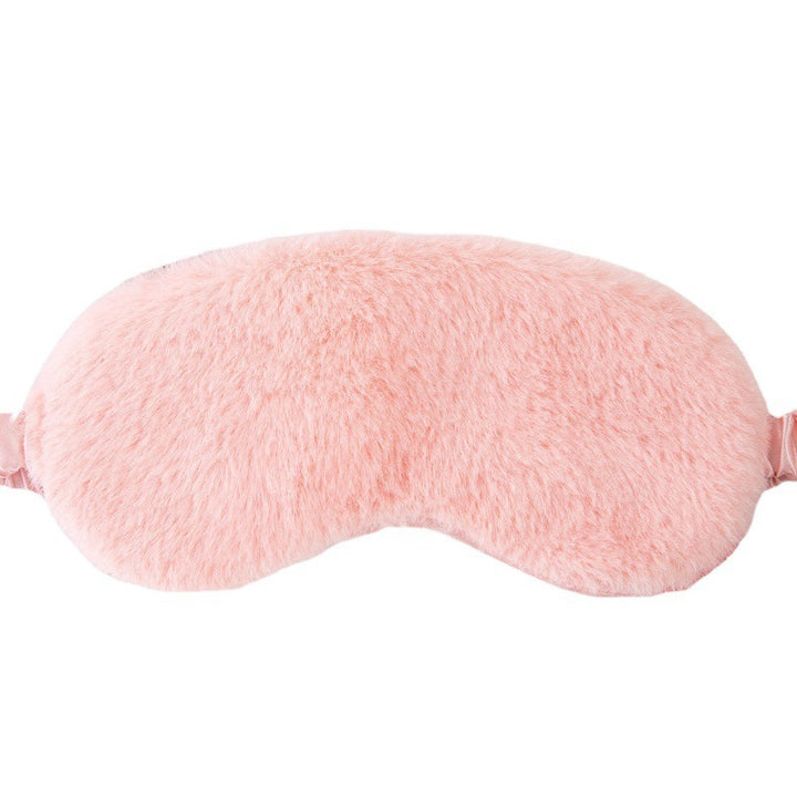 Women's fluffy ergonomic eye mask with adjustable satin band and soft faux fur cover Stornfield