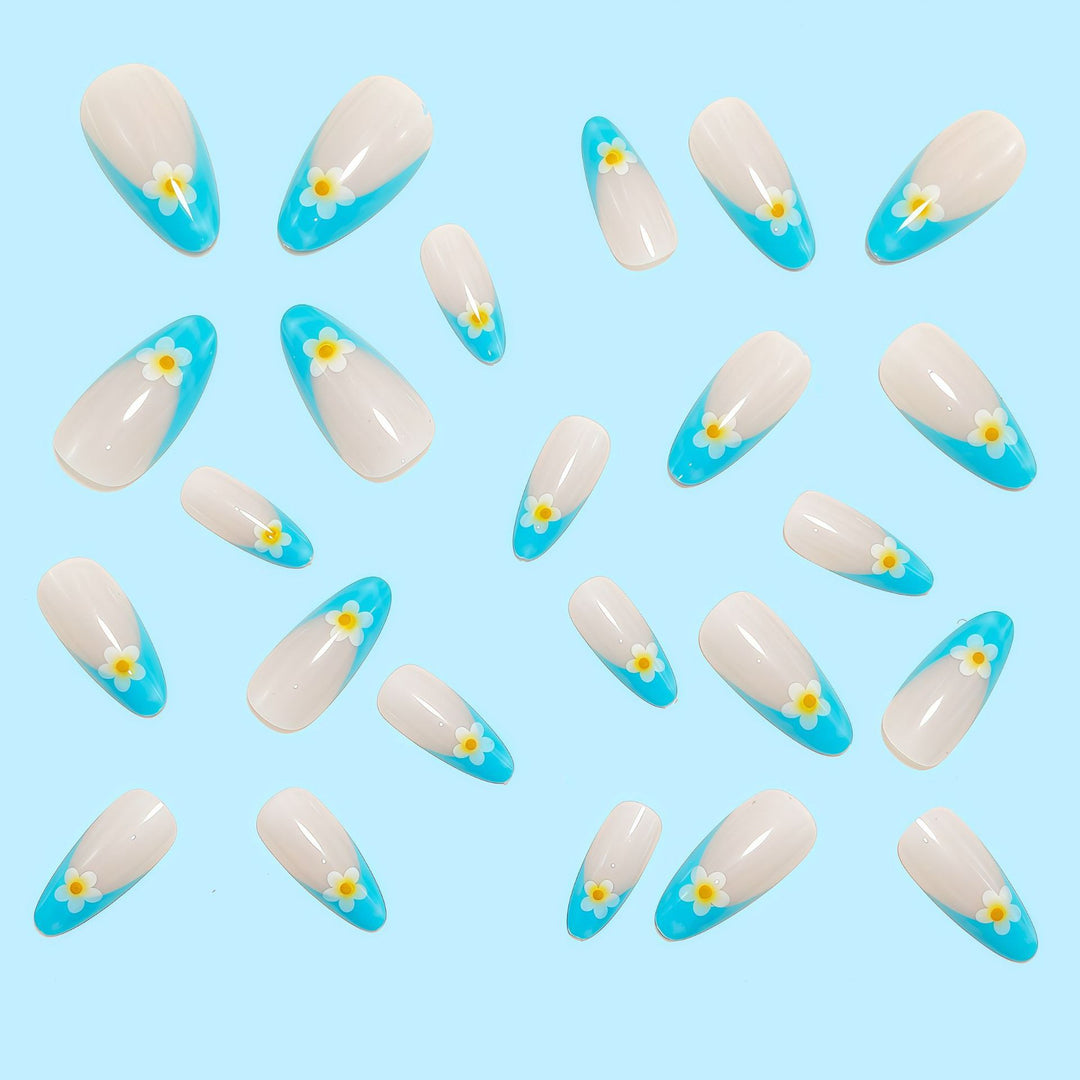 Creative artificial nails with floral accents Stornfield