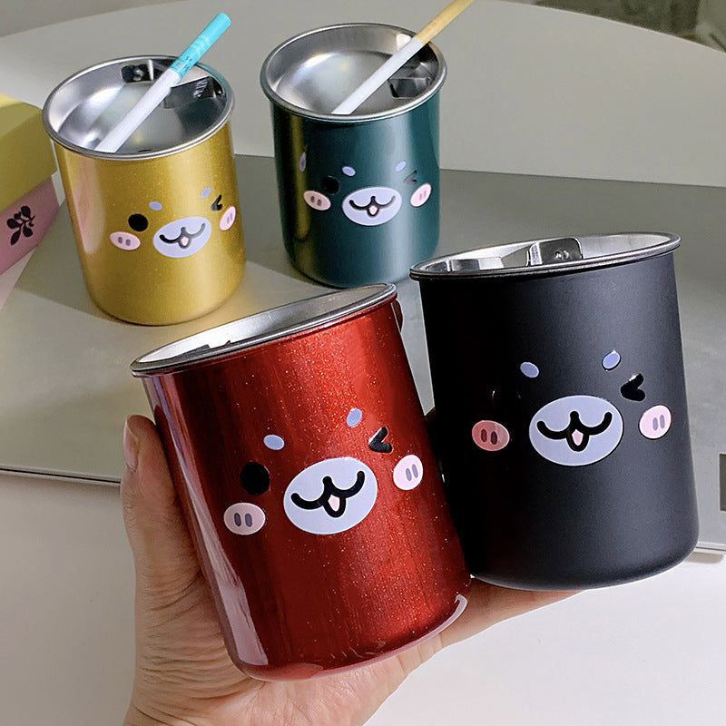 Multifunctional drinking container with cute animal face Stornfield