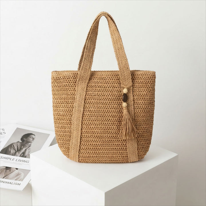 Macrame Tote with Woven Design Stornfield