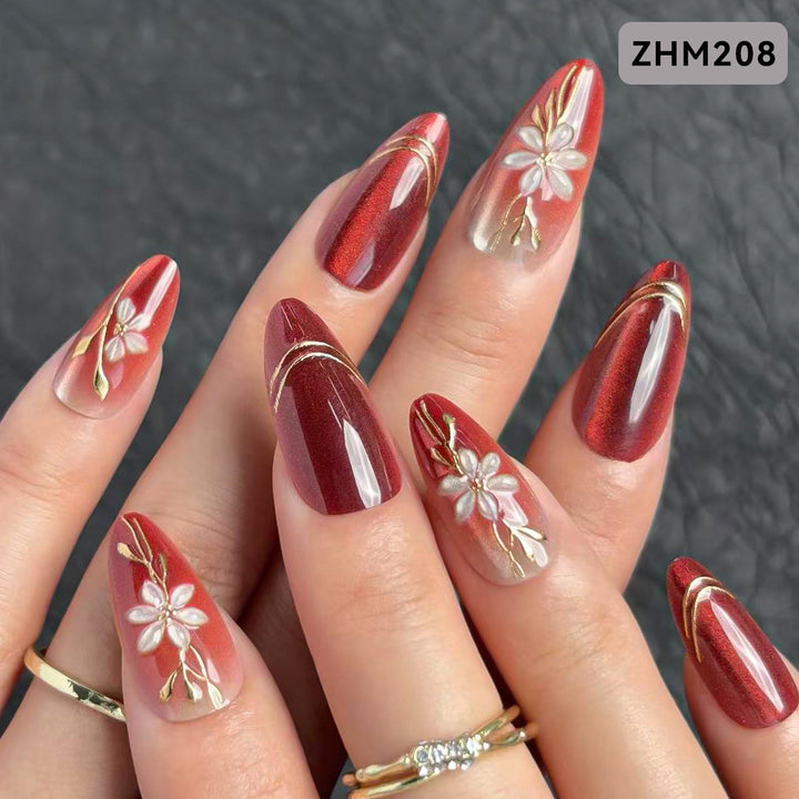 Decorative Press-On Nail Set Stornfield