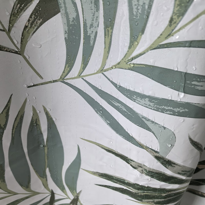 Tropical Leaf Design Shower Curtain Stornfield