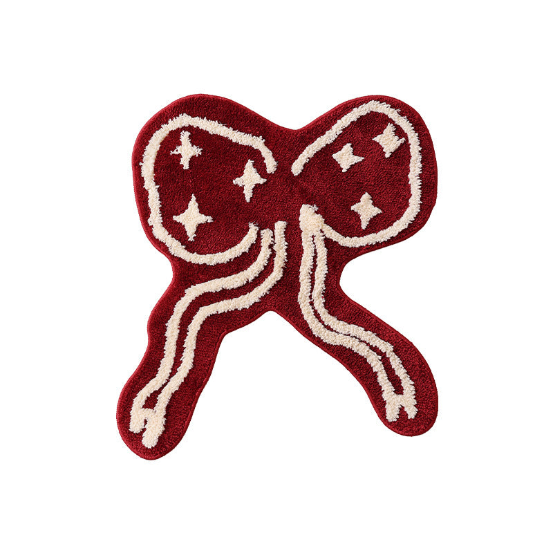 Shaped tufted decorative carpet with loop and star motif Stornfield