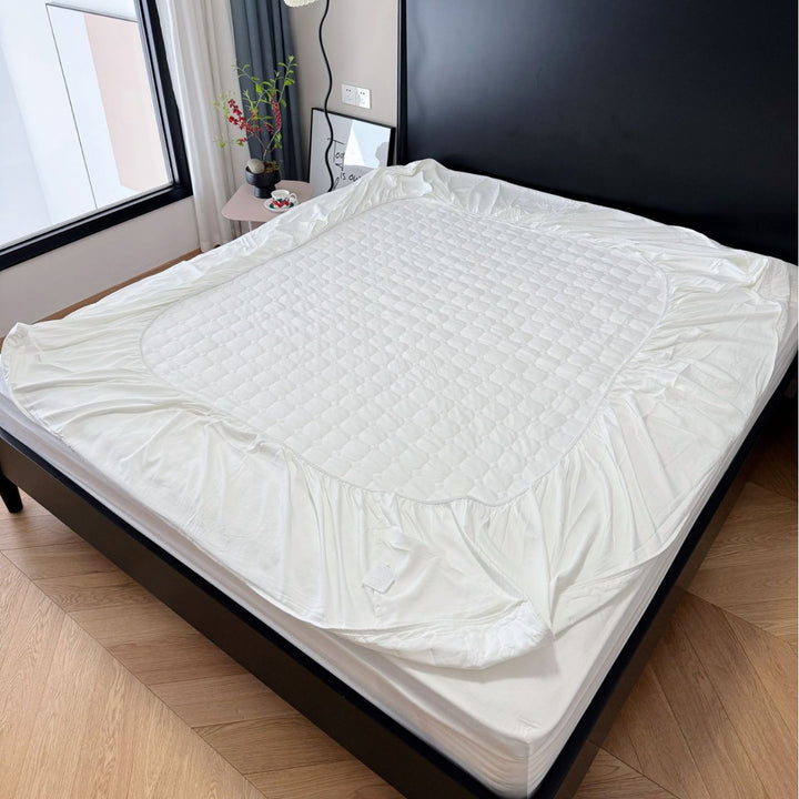 Quilted waterproof mattress cover fitted sheet with elastic edge