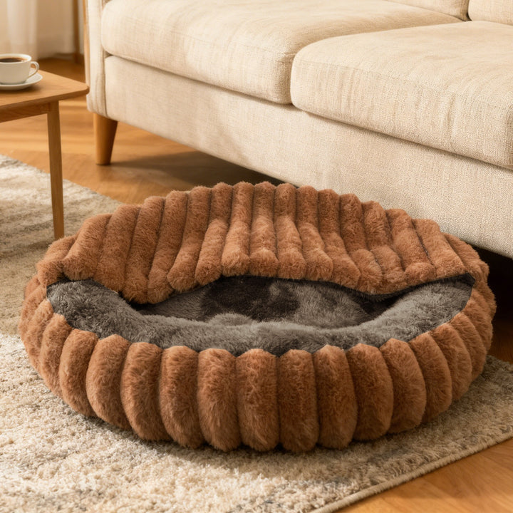 Ladies Cozy and Round Pet Bed with High Edge Stornfield
