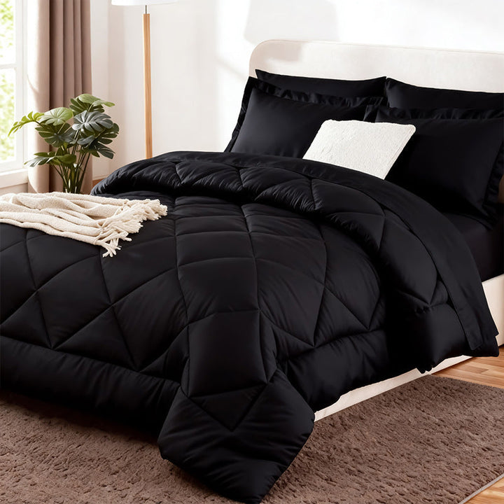 Luxurious Diamond Quilted Comforter Set Stornfield