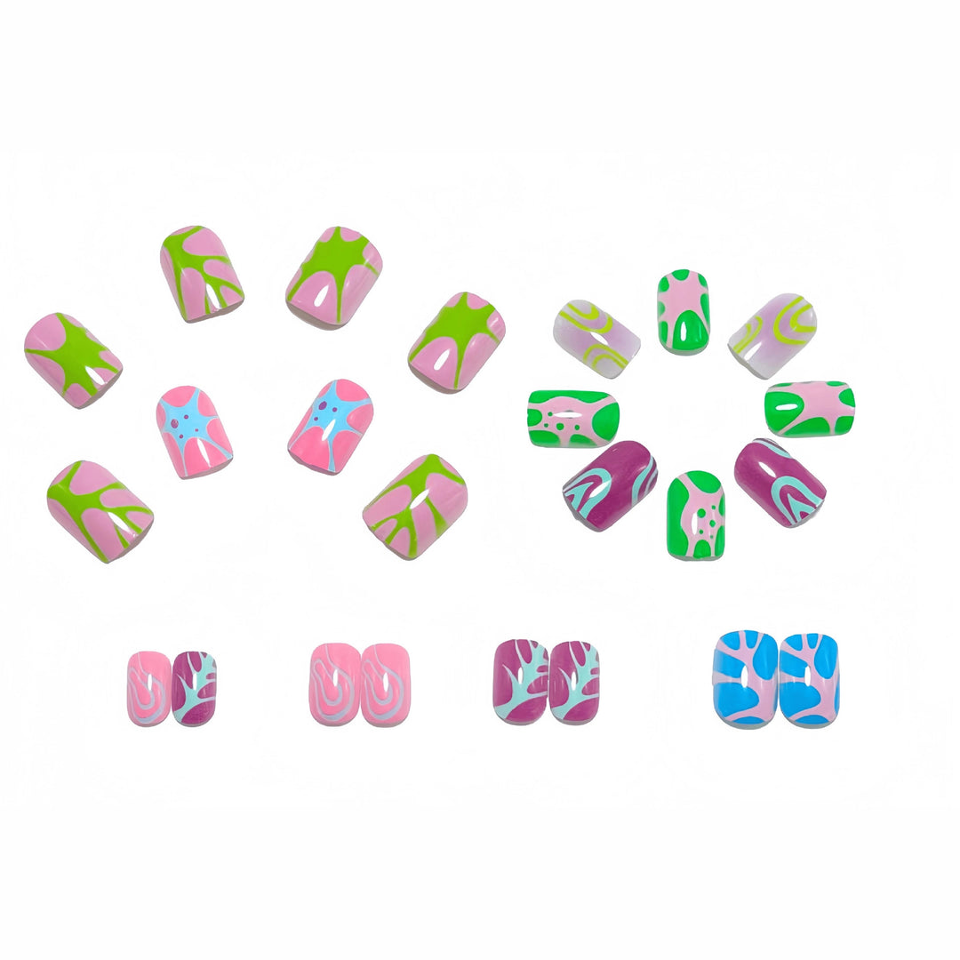 Artificial nails with creative color patterns Stornfield