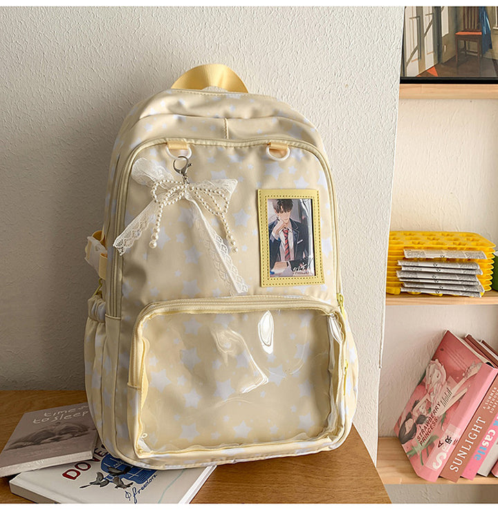 Backpack with Playful Star Design and Viewing Window Stornfield