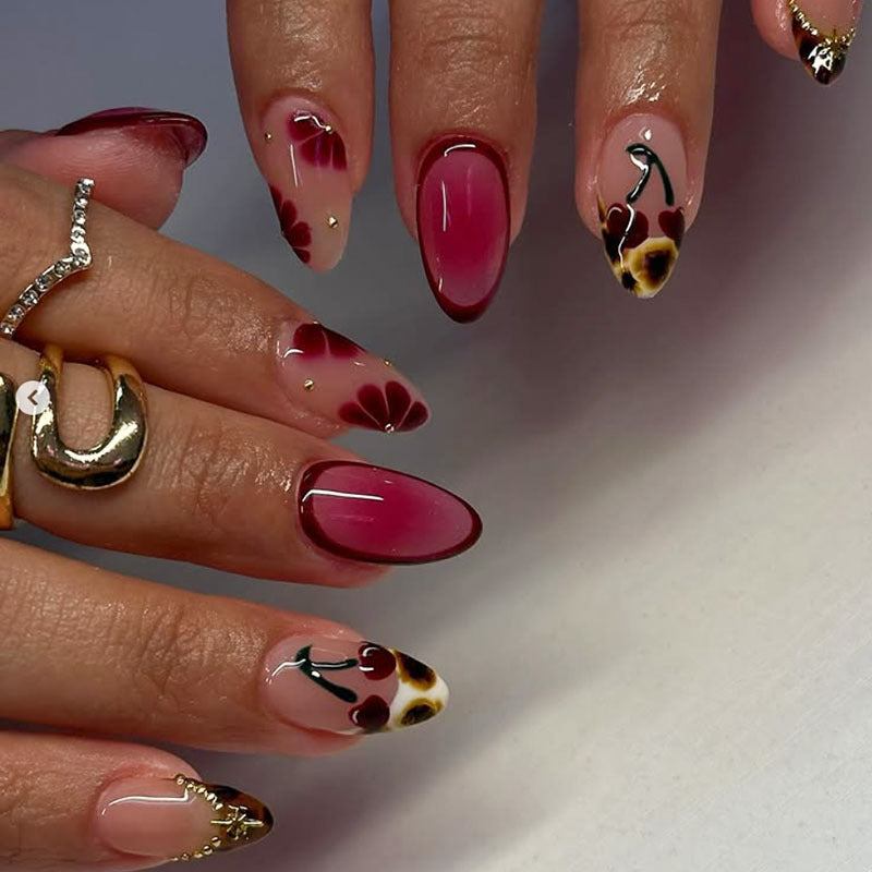 Artistic Long-Stiletto Nail Art Design