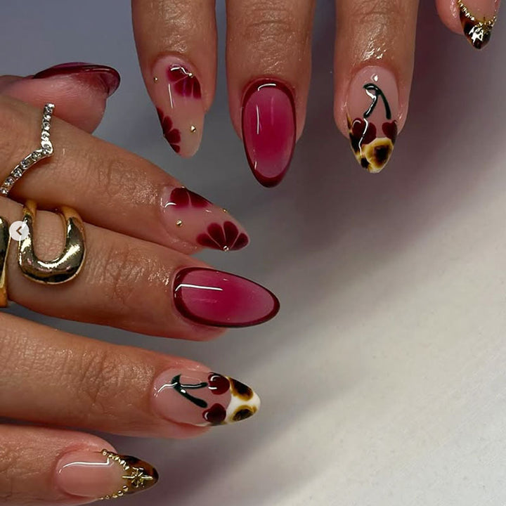 Artistic Long-Stiletto Nail Art Design