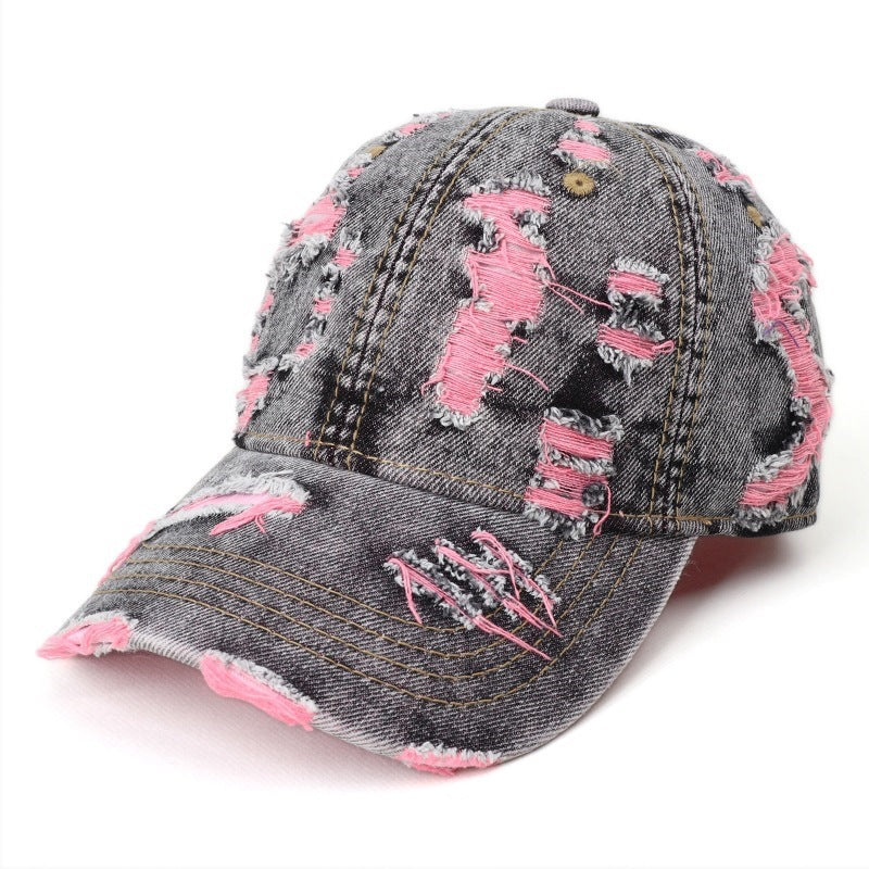 Women's Distressed Denim Baseball Cap Stornfield
