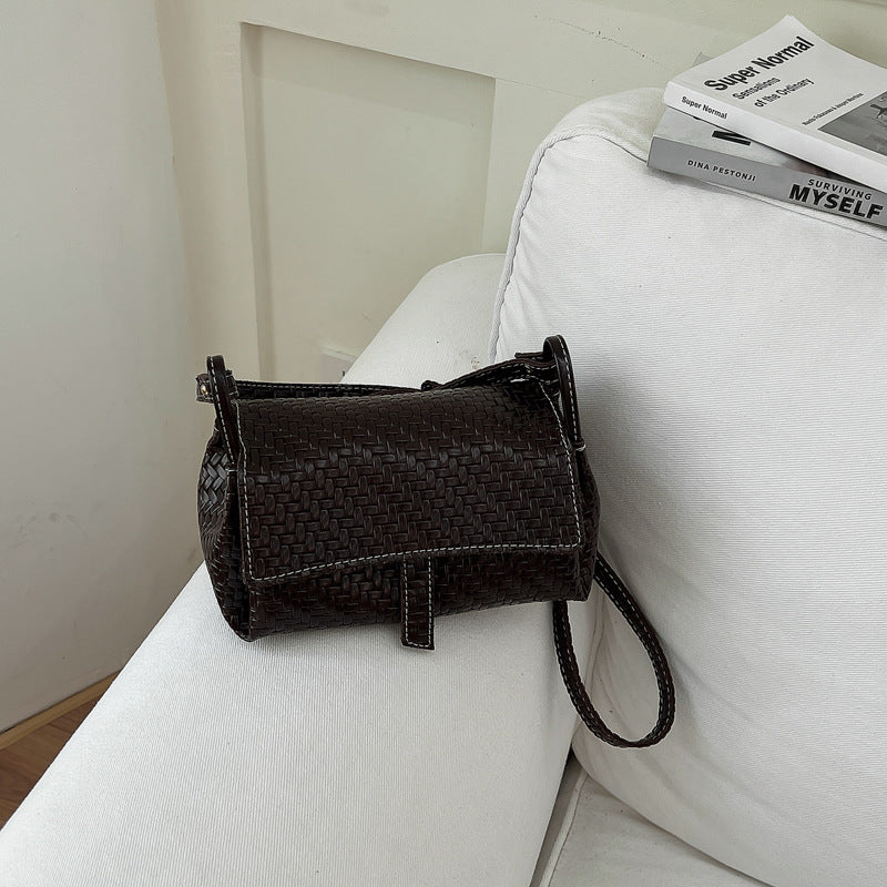 Woven Textured Crossbody Handbag
