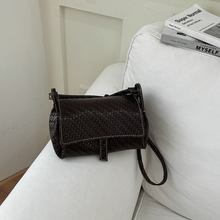 Woven Textured Crossbody Handbag