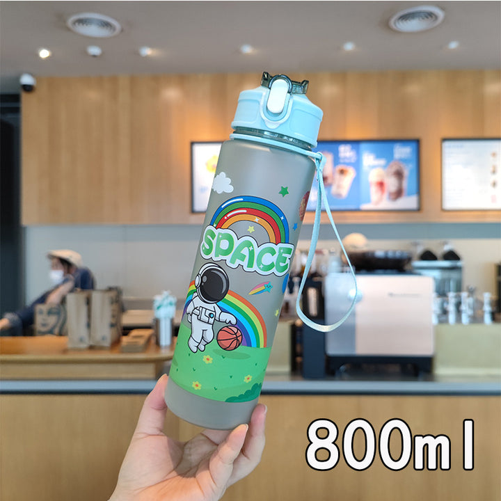 Women's water bottle in space design with practical carrying strap Stornfield