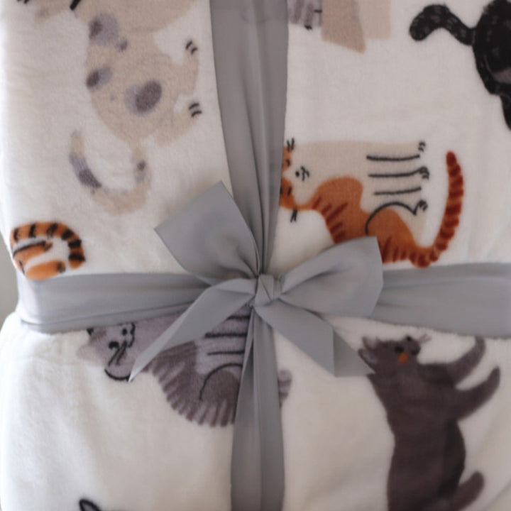Playful Animal-Themed Plush Throw Blanket