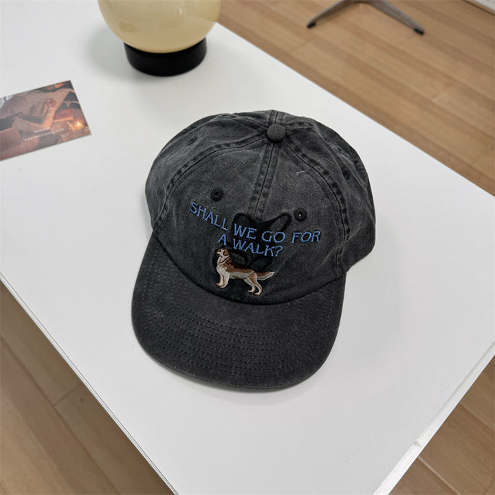 Unisex Funny Embroidered Dog-Themed Cap Stornfield