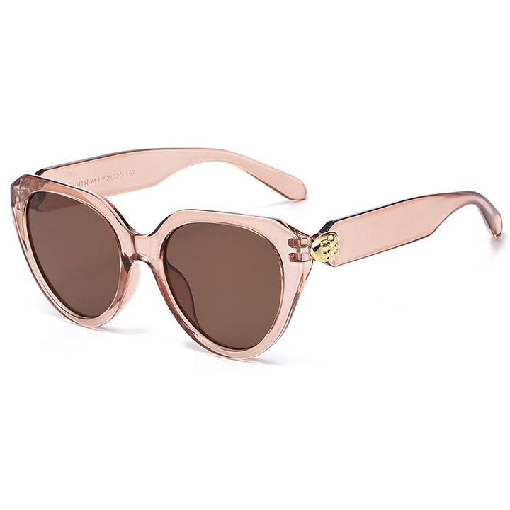 Ladies Cat-Eye Sunglasses with Golden Accents and Protective UV Filter Stornfield