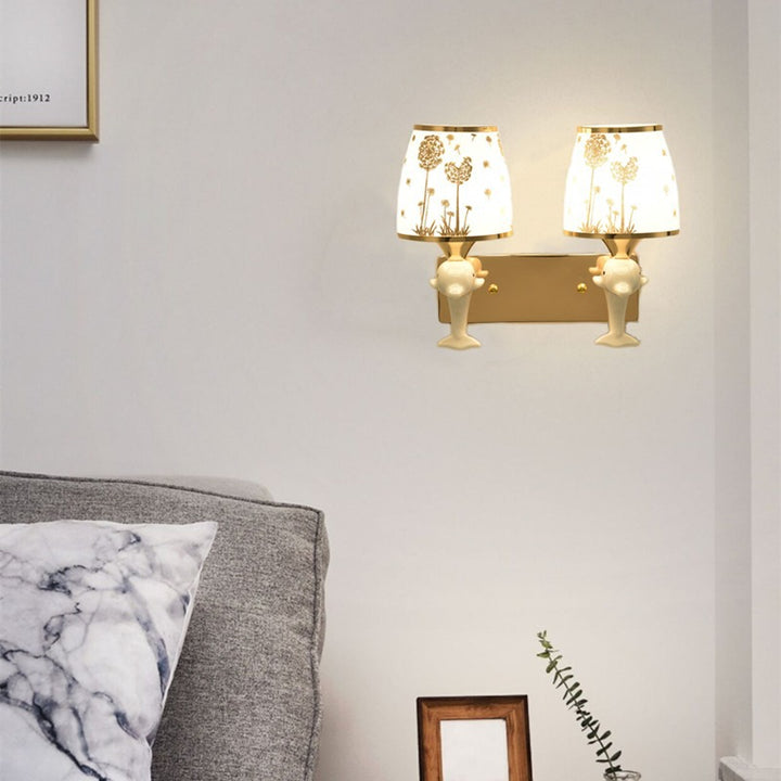 Dolphin-Themed Wall Light Fixture