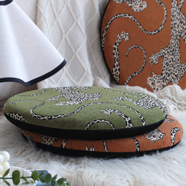 Seat cushion with animal pattern