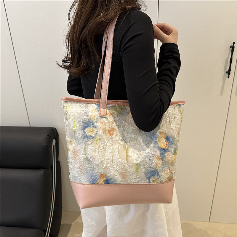 Artistic Floral Embroidered Tote Bag Stornfield