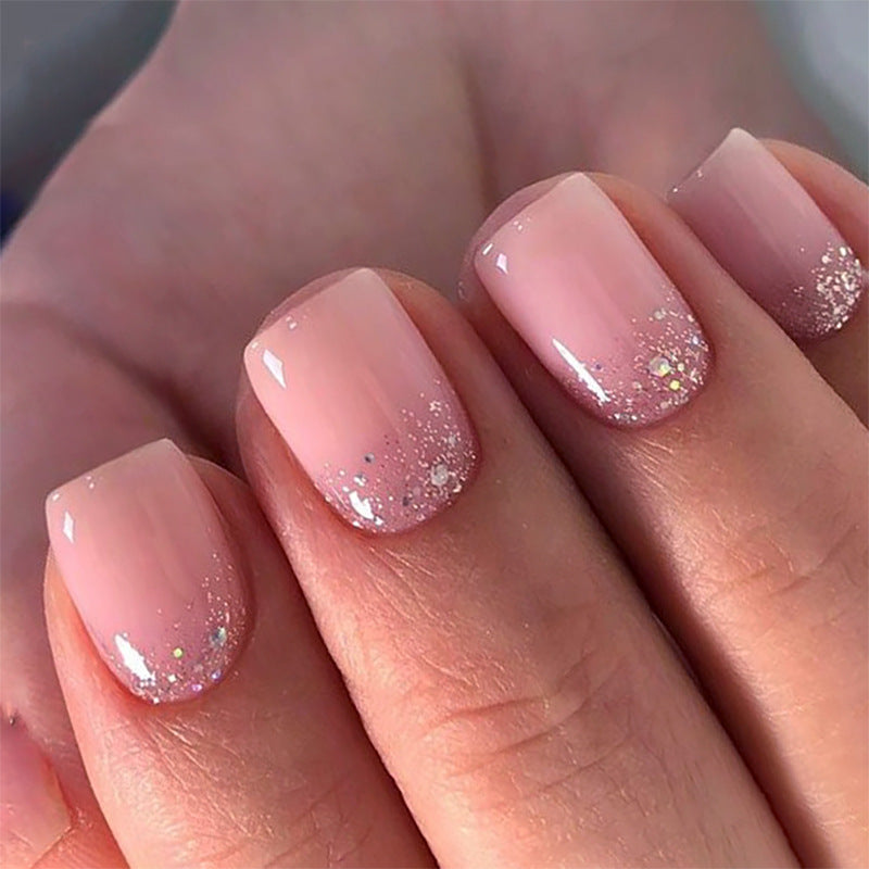 Artful Nail Tips with Glitter Accents Stornfield