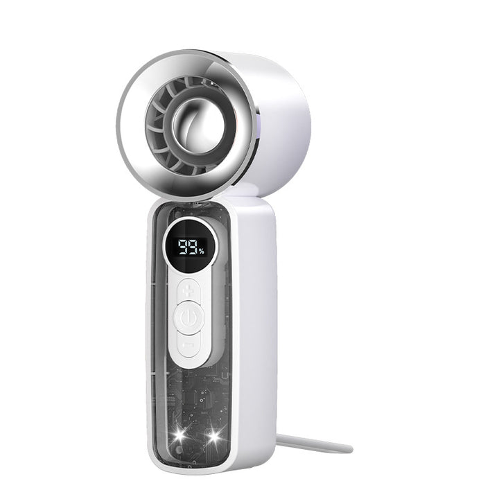 Unisex Portable Mini Dual Fan with LED Display and USB Charging Stornfield