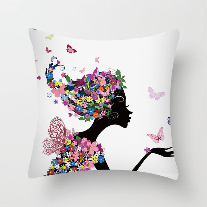 Decorative Nature-Themed Throw Pillow