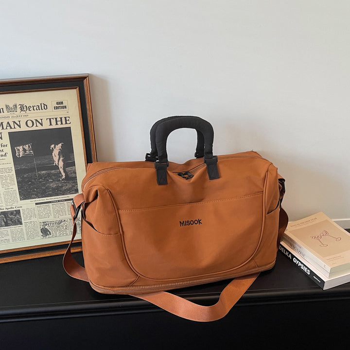 Stylish Leather Travel Duffel Bag