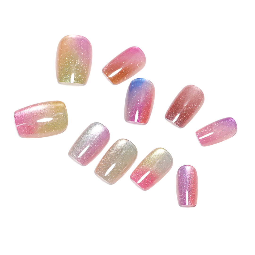 Artistic and colorful acrylic nails Stornfield