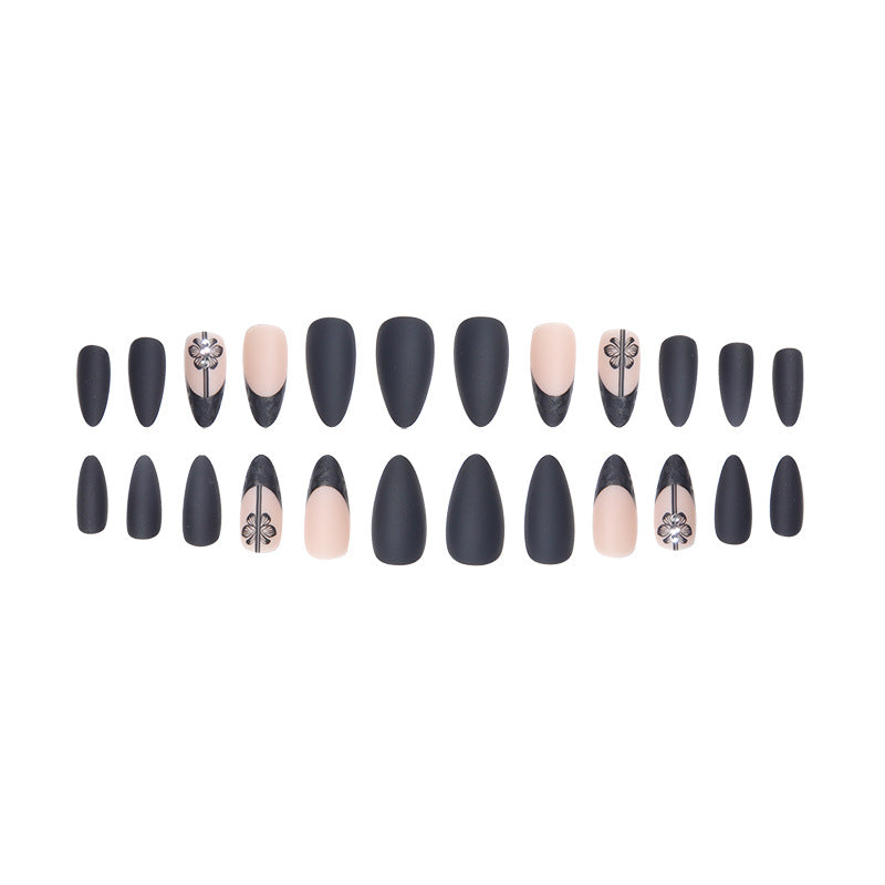 Floral Design Matte Long Stiletto Nails Stornfield