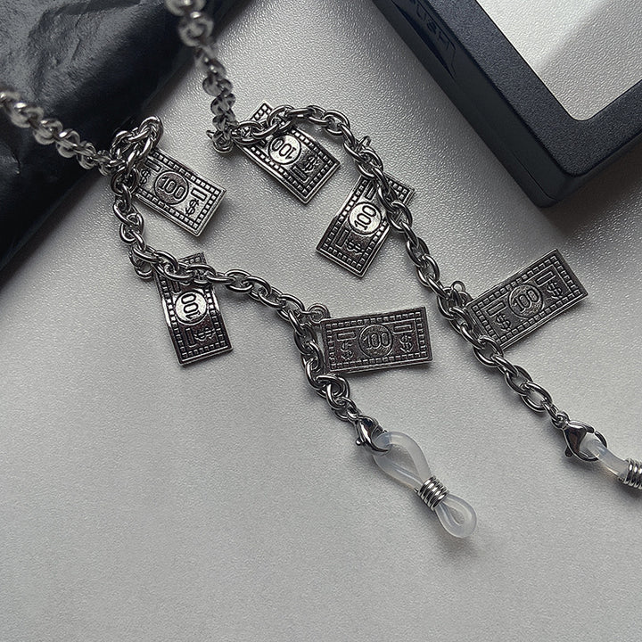 Trendy necklace with banknote pendants Stornfield