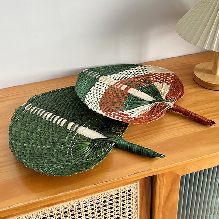 Women Hand-woven Fan made of natural material Stornfield
