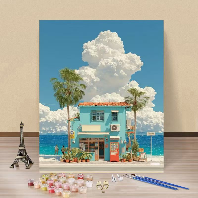 Coastal Themed DIY Paint by Numbers Canvas Art Stornfield