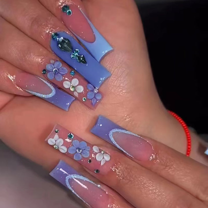 Decorative Floral Nail Art Press-On Nails Stornfield