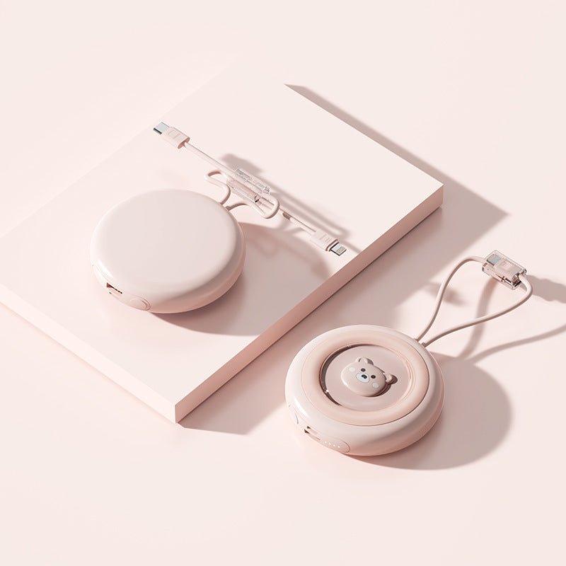 Compact power bank with integrated charging cable and stylish design Stornfield