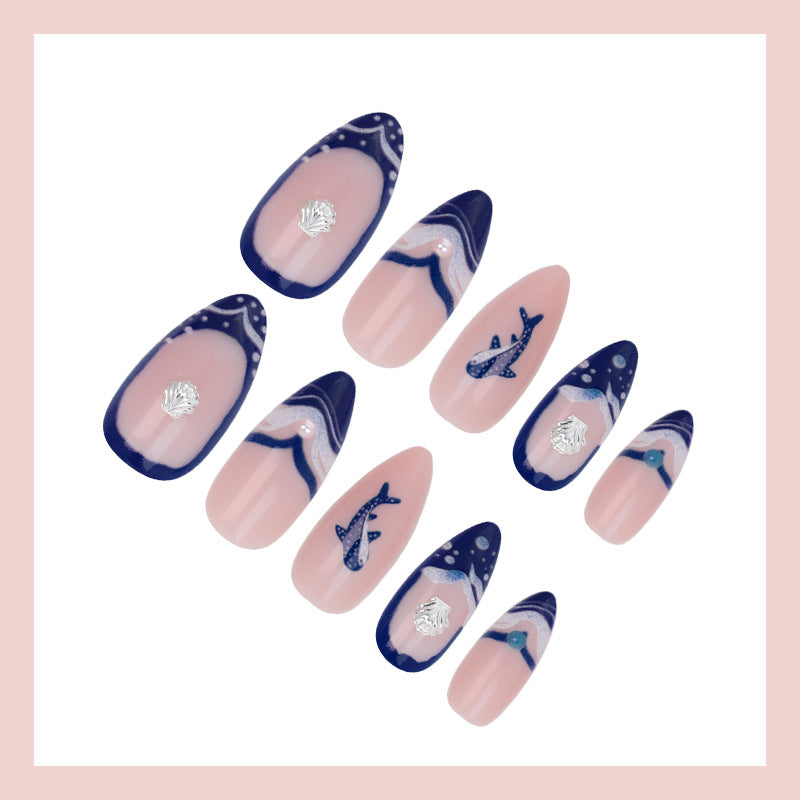 Nail art set with elaborate floral and colorful design Stornfield
