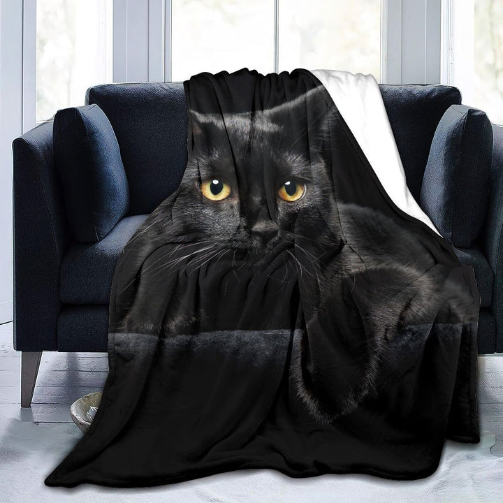 Cat-Themed Plush Blanket