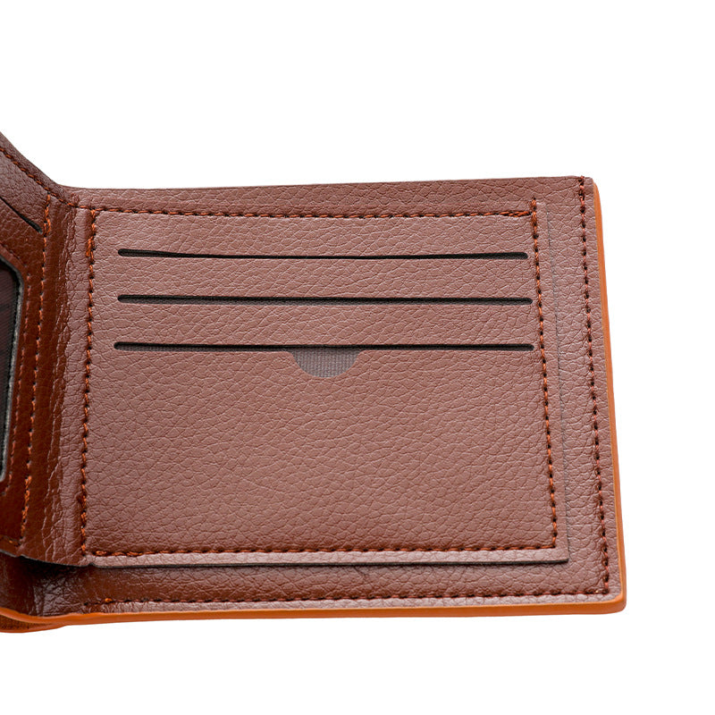 Textured Leather Folded Wallet Stornfield