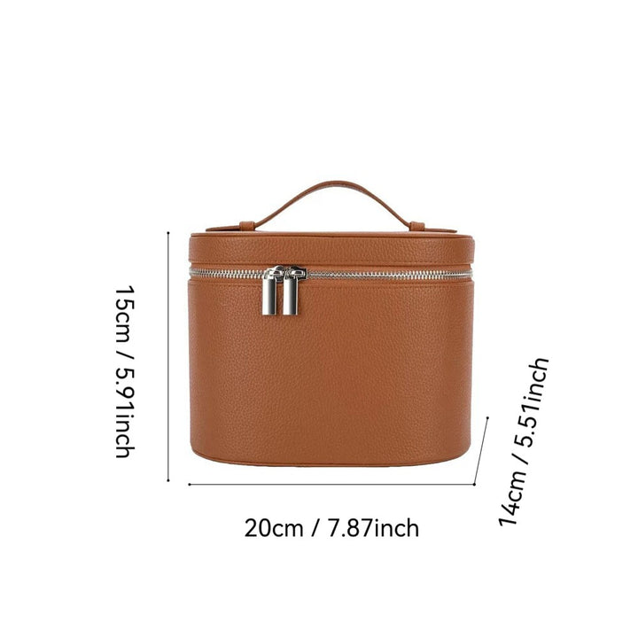 Cosmetic bag with practical carrying handle and double zipper Stornfield