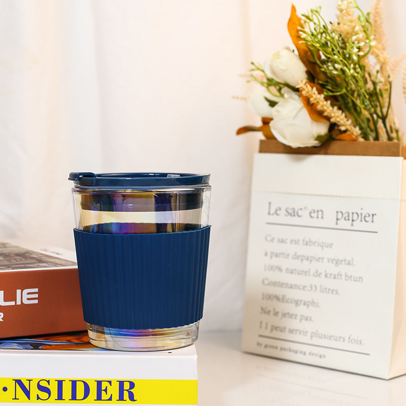 Ladies Insulated Drinking Cup with Flexible Silicone Cover and Integrated Straw Stornfield